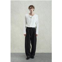 Klassisches Langarm Henley T-Shirt
