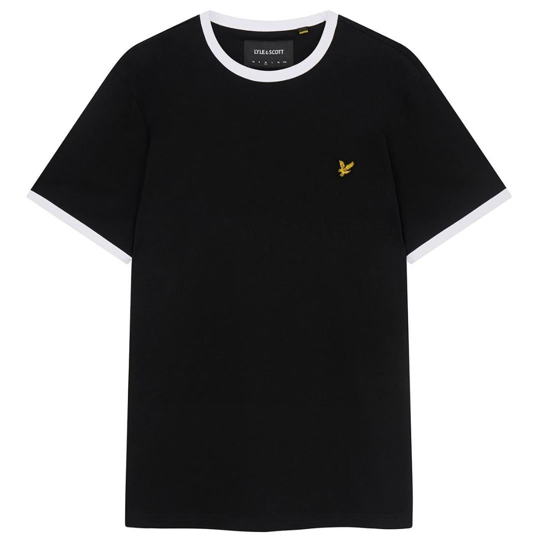 Klassisches Ringer-Shirt mit Logo-Stickerei