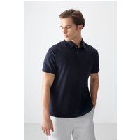 Oversized Kurzarm-Polo-Shirt
