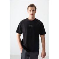Oversized Jersey-T-Shirt mit Patch