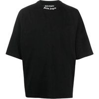 Oversize Baumwoll-T-Shirt mit Gothic-Logo