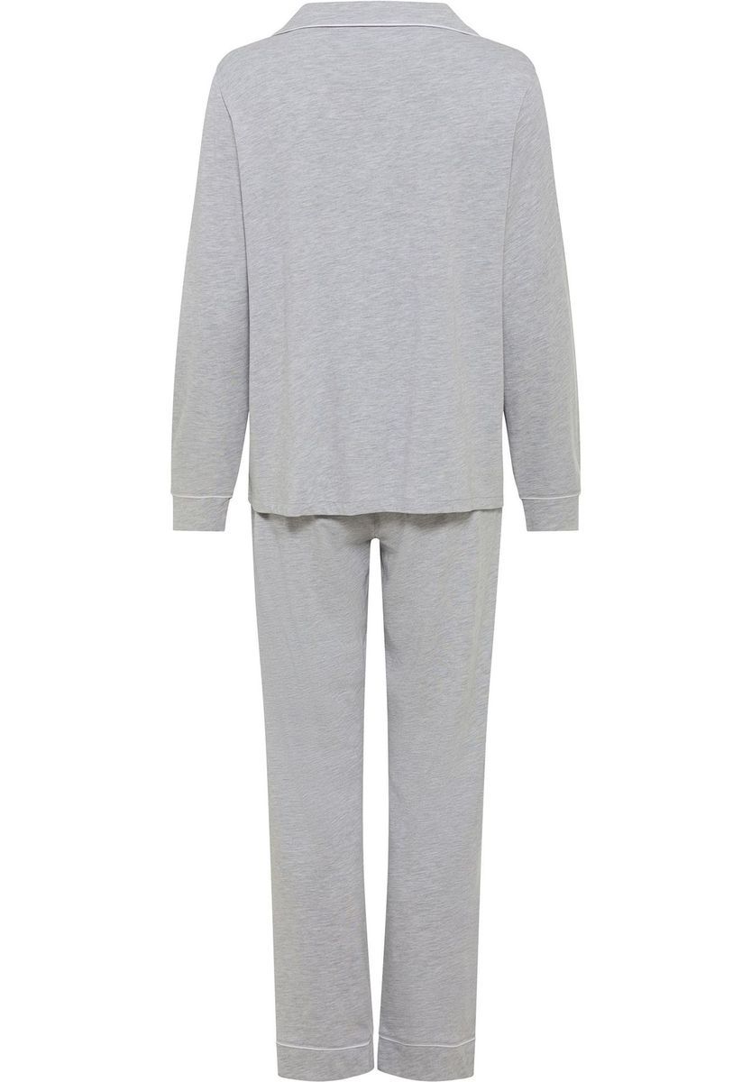 Klassisches graues Langarm-Pyjama-Set