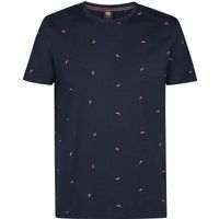 T-Shirt mit Chili-Mikroprint aus Baumwolle