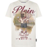 T-Shirt mit Tennis-Bulldoggen-Print