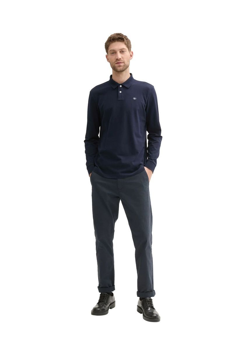 Klassisches Langarm-Poloshirt