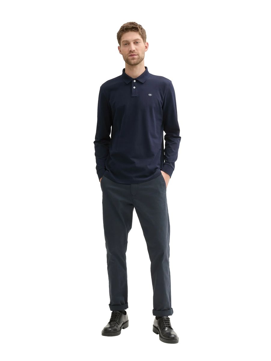 Klassisches Langarm-Poloshirt