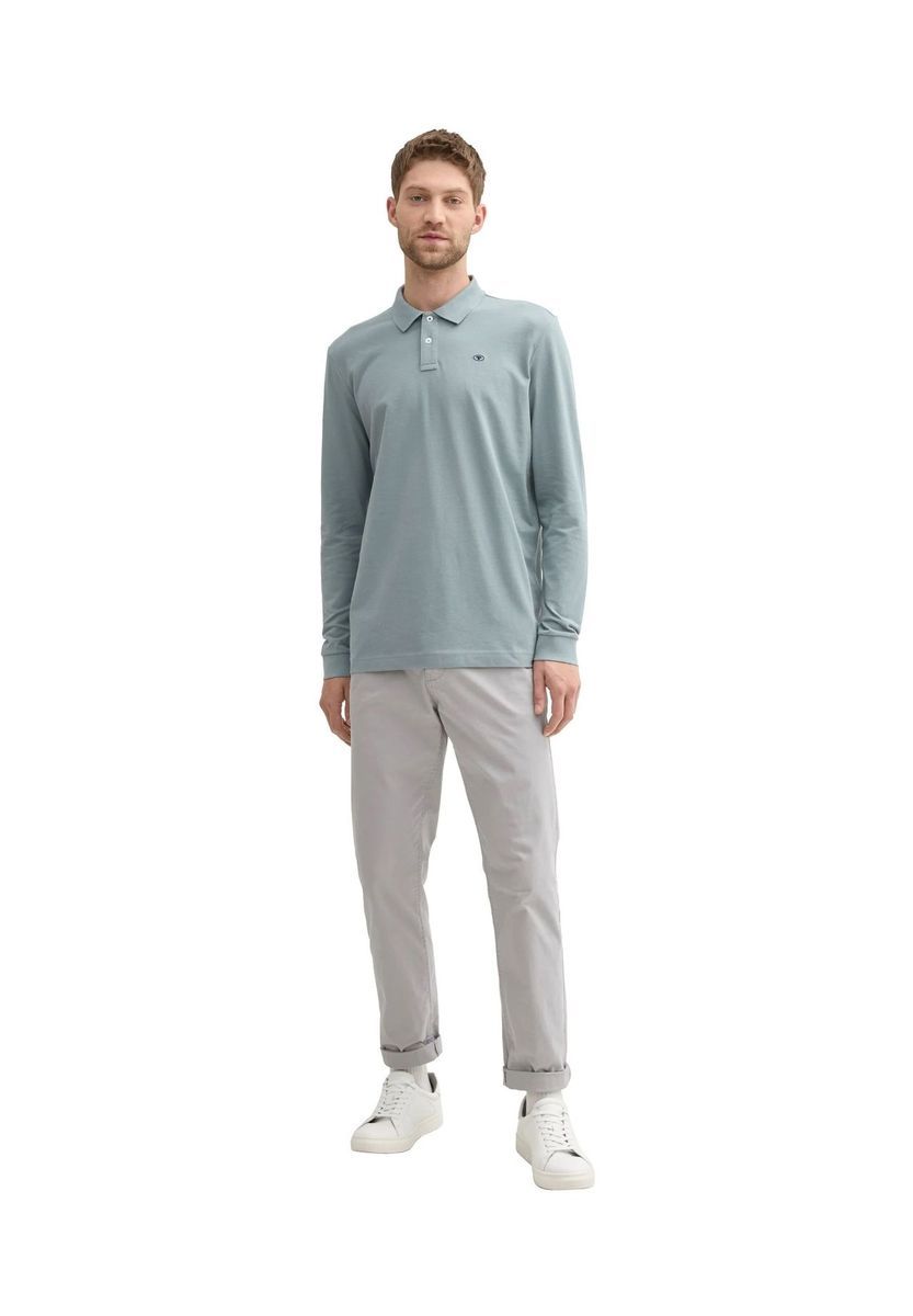 Herren Langarm Baumwoll Poloshirt