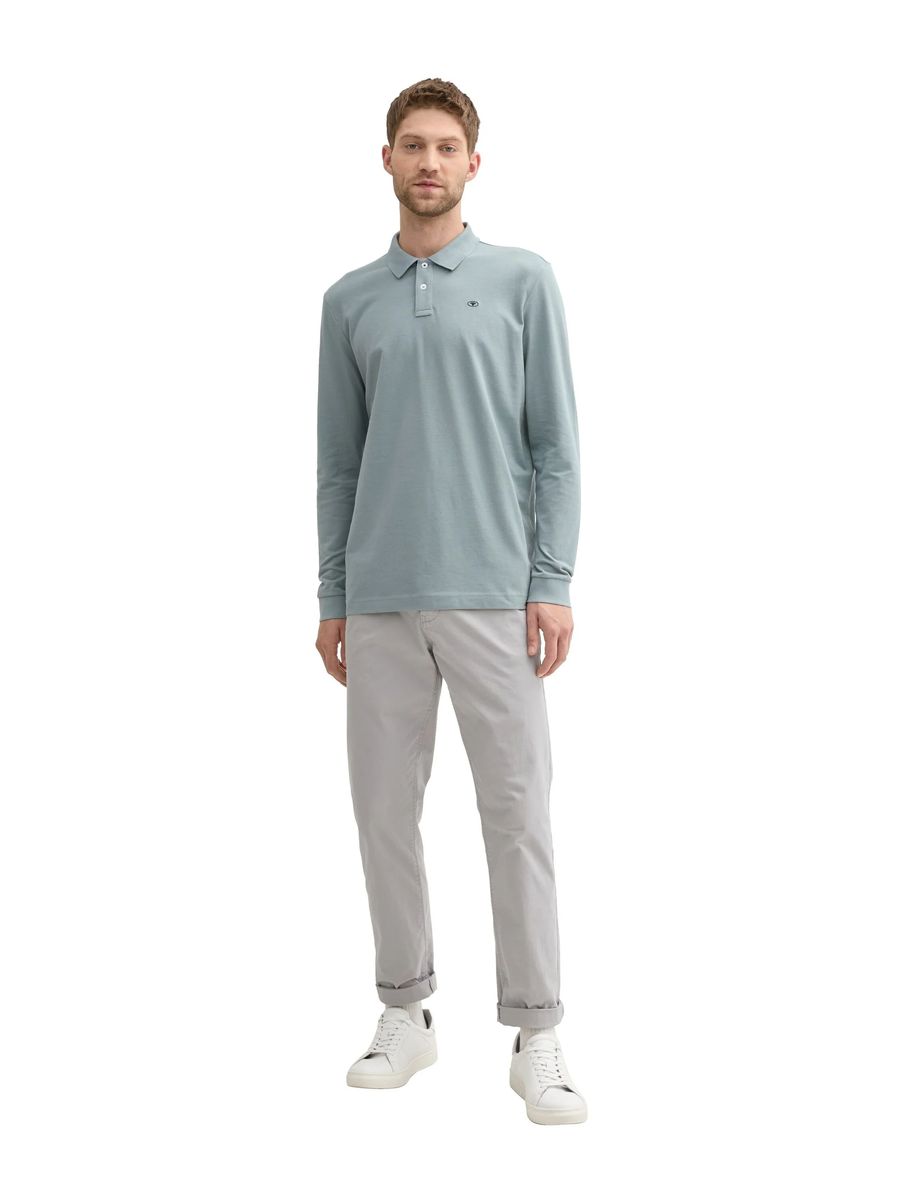 Herren Langarm Baumwoll Poloshirt