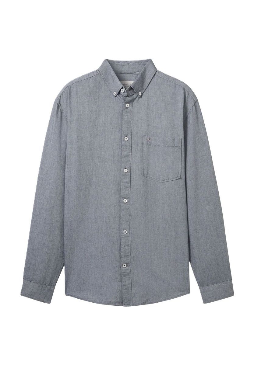Klassisches Chambray Langarmhemd