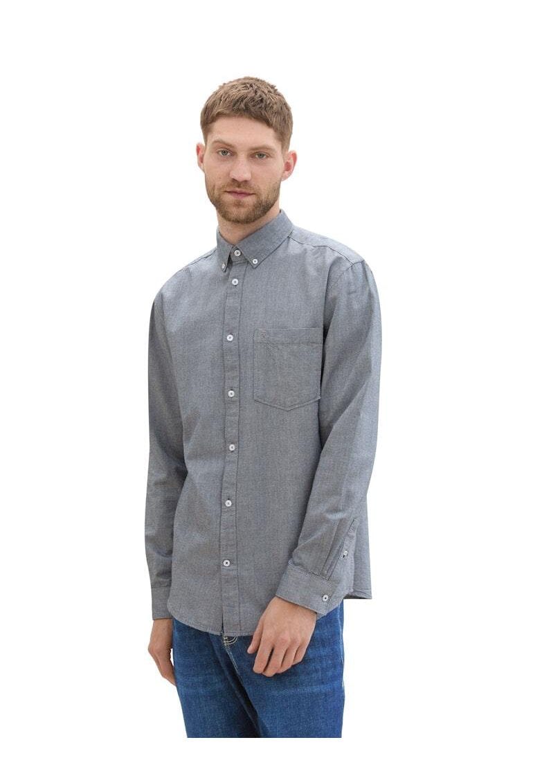 Klassisches Chambray Langarmhemd