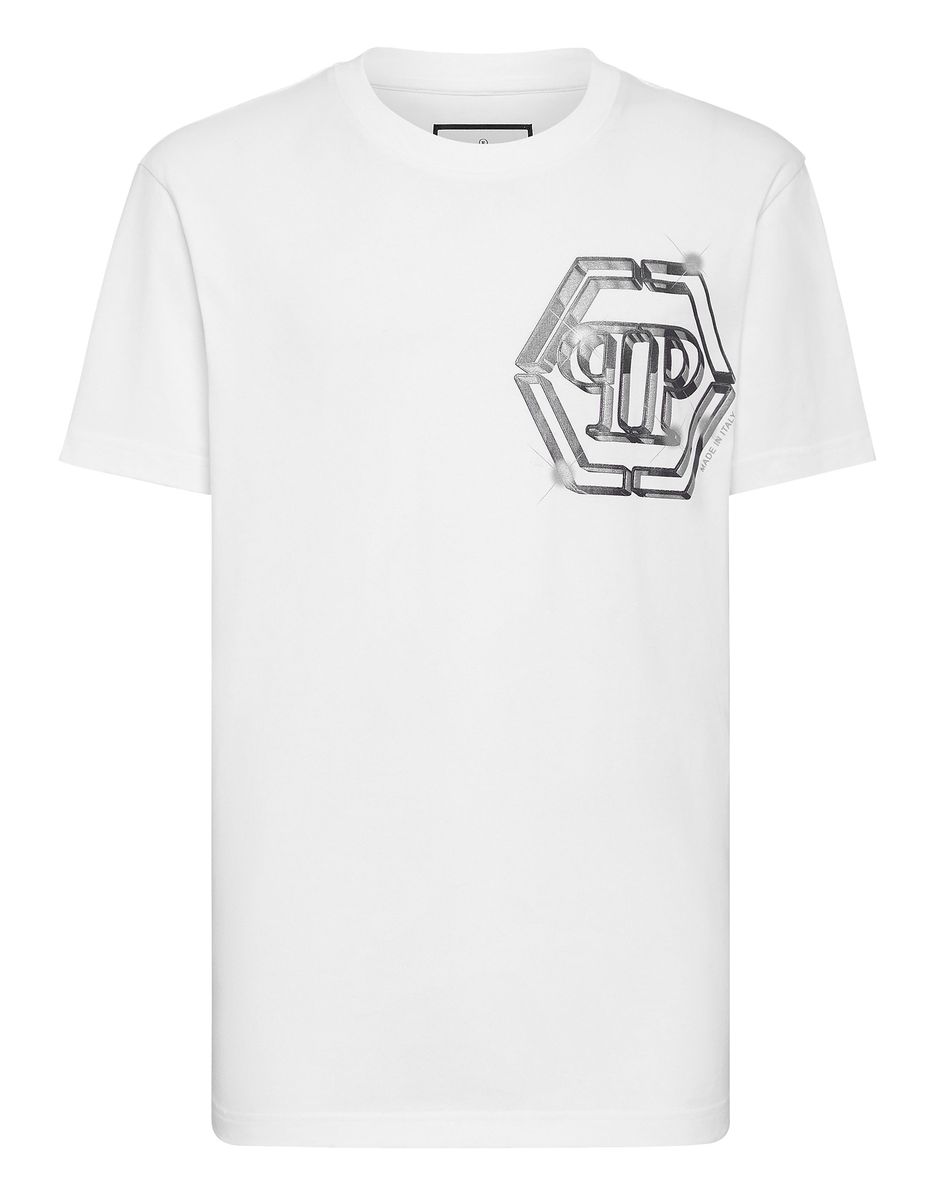 Baumwoll-T-Shirt mit ikonischem Hexagon-Logo