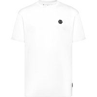 Baumwoll-T-Shirt mit Strass-Gothic-Motiv