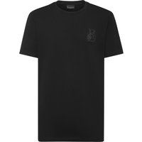 Baumwolljersey-T-Shirt mit besticktem Logo