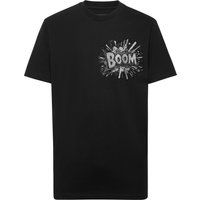Rundhalsshirt mit Boom-Strassverzierung