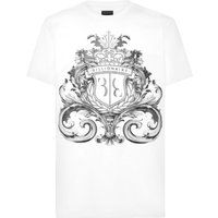 Baumwoll-T-Shirt mit barockem Wappen-Print
