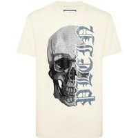 Gothic-T-Shirt mit Strass-Totenkopf