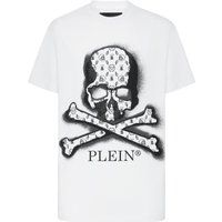 T-Shirt mit ikonischem Totenkopf-Strass-Print
