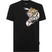 T-Shirt mit Tiger-Tattoo-Print