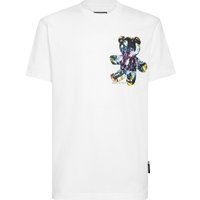 Baumwoll-T-Shirt mit grafischem Teddy-Print