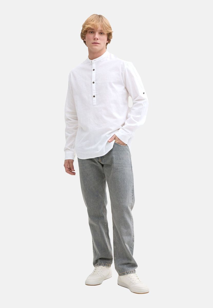 Locker geschnittenes Langarmhemd