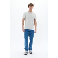Minimalistisches Rundhals-Shirt mit geradem Schnitt