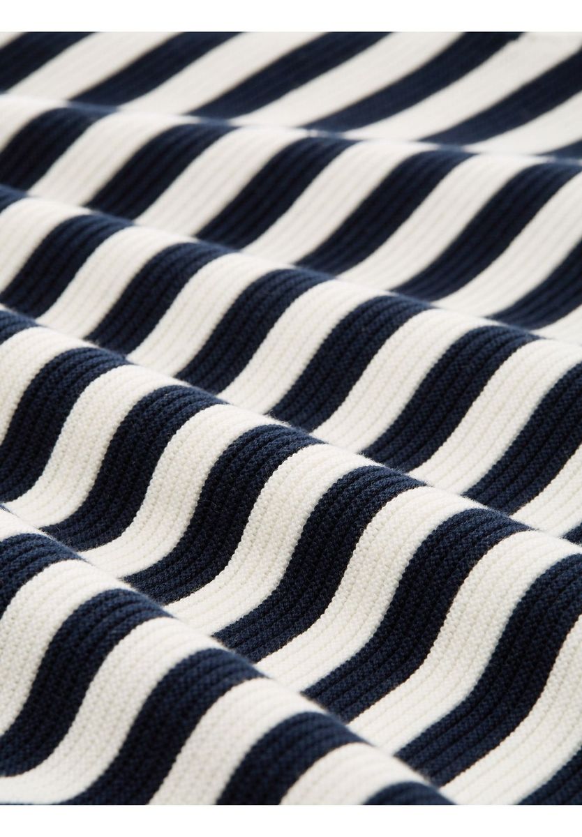 Klassisches gestreiftes Baumwoll-Strickoberteil