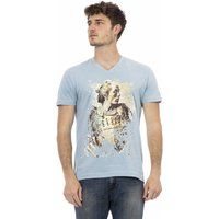 V-Ausschnitt T-Shirt mit Samurai-Grafik