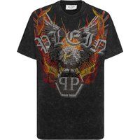 T-Shirt mit Adler-Strass-Motiv