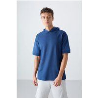 Übergroßes Kurzarm-T-Shirt mit Kapuze