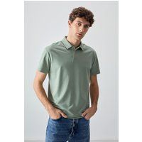 Oversized Jersey-Poloshirt