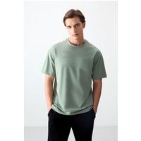 Oversized Jersey-T-Shirt mit Brustnaht