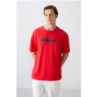 Übergroßes T-Shirt mit Reflection-Print