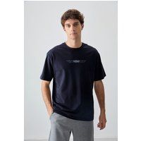 Übergroßes Jersey-T-Shirt mit Grafik