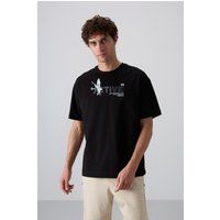 Oversized T-Shirt mit Natur-Grafikprint