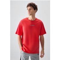 Oversize-Baumwollshirt mit Grafik-Print