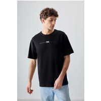 Oversized Baumwoll-Grafik-T-Shirt