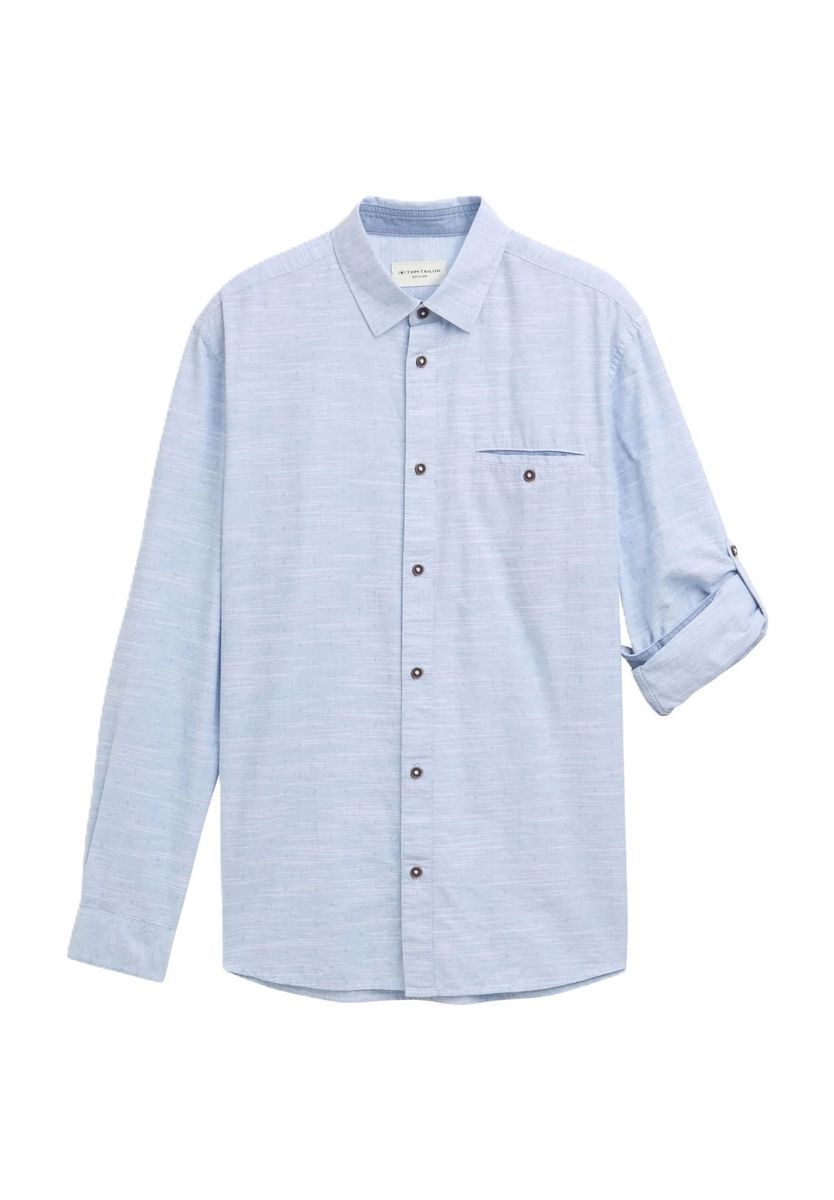 Hellblaues Regular-Fit Freizeit Hemd