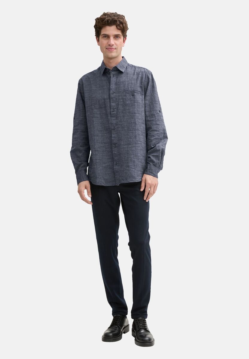 Hellblaues Regular-Fit Freizeit Hemd