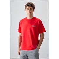 Oversized Jersey-T-Shirt mit Print