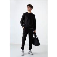 Minimalistisches Fleece-Sweatshirt und Jogger-Set
