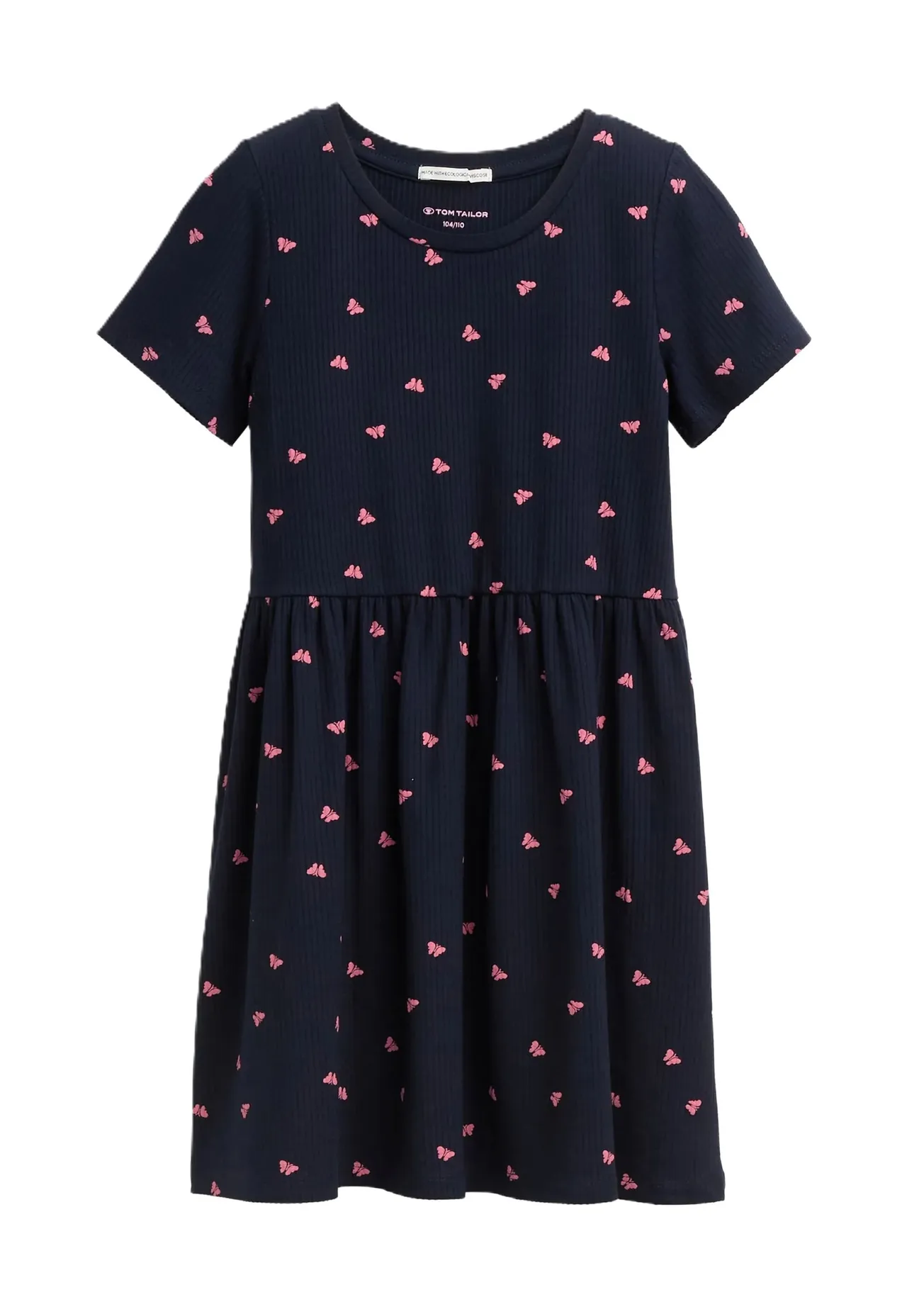 TOM TAILOR Shirtkleid, Rundhals, für Kinder, blau, 92/98