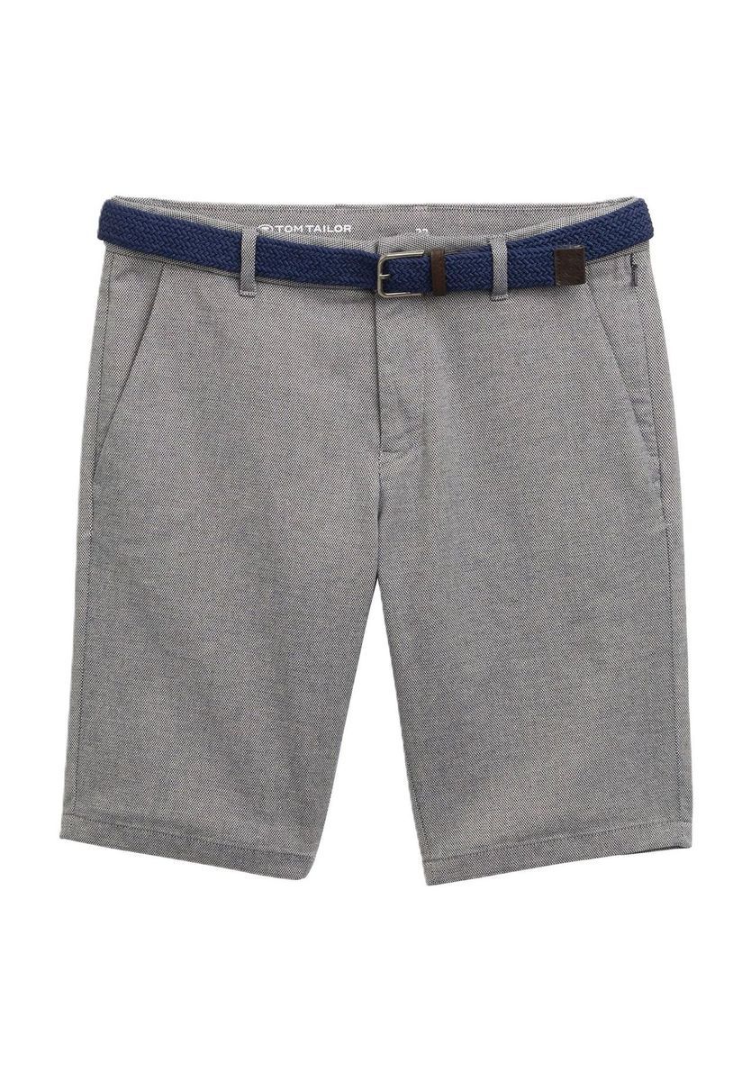 Lässige Stretch Chino Shorts mit Gürtel