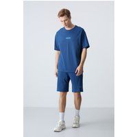 Oversized Jersey-Set aus T-Shirt und Shorts