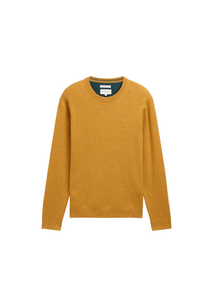 Klassischer einfarbiger Rundhals-Pullover