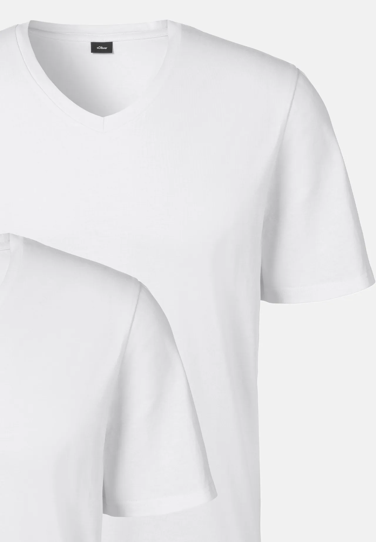 Herren Basic V-Ausschnitt T-Shirt Doppelpack