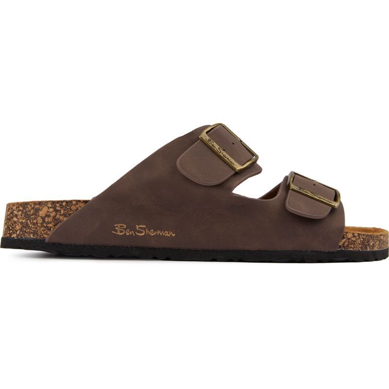Klassische Tieffußbettsandalen mit Doppelriemen