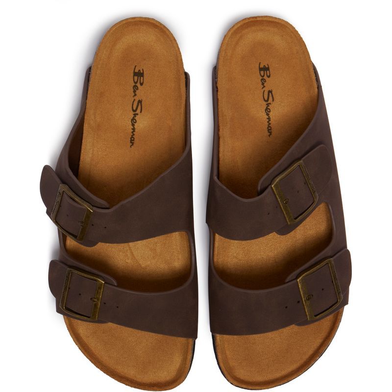 Klassische Tieffußbettsandalen mit Doppelriemen