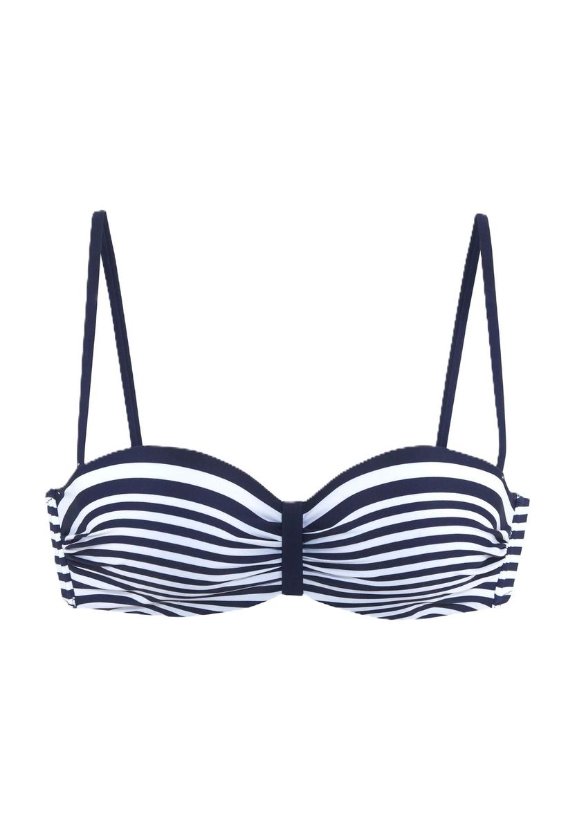 Gestreiftes Bandeau Bikini-Top