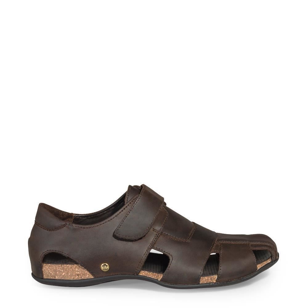 Halboffene Geölte Ledersandalen