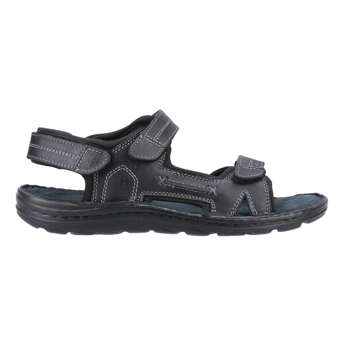Leder-Wandersandalen mit Dreifach-Klettverschluss